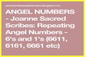 
Repeating Angel Numbers - 1's and 6's  (1166, 1161, 6161, 6611, 661 etc)
