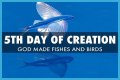 What did God create on the fifth day of creation?